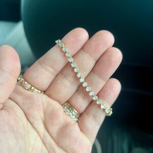 MEJURI 14K GOLD MICRO-PAVÉ DIAMOND RIVIÈRE BRACELET